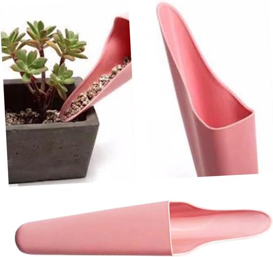 Kleine Tuinschep - Potgrond Schepje - Planten Verpotten - Lichtgewicht Kunststof - 23 cm - Roze