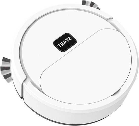 Kleine Vloer Reiniger - Veegmachine Dweilmachine - Huishoudelijke Reiniging - 3-in-1 Functionaliteit - 16 x 16 x 5.4 cm - Wit/Zwart
