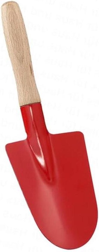 Kleine Zandschop - Kinderschep - Buiten Spelen - Houten Handvat - 30 cm - Rood