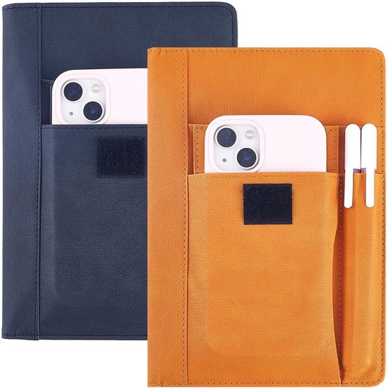 Kleur Boek Cover PU Lederen Waterdichte Boekhoes Oranje Zwart Herbruikbare Boek Protector voor Paperbacks Notebook Wraps met Pen Zakken voor Boek Liefhebbers - Klasgenoot Geschenken - 6,1 × van Merkloos	
