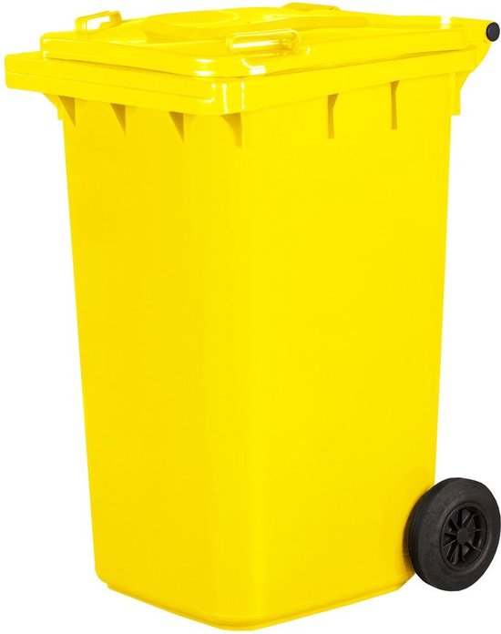 Kliko / mini container 240 liter - Geel van Merkloos	
