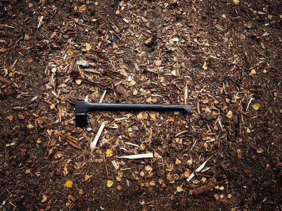 kloofbijl L, Solid, met mesblad en transportbeveiliging, niet-klevende laag, hoogwaardig stalen mesblad/glasvezelversterkte kunststof handgreep,65 cm,1,6 kg,zwart/oranje van Fiskars