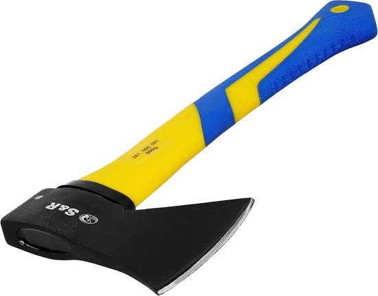 Kloofbijl met rubberen glasvezelsteel - Antislip, Schokabsorberend en Hittebestendig - Perfect voor Houthakken en Tuinieren van Merkloos	