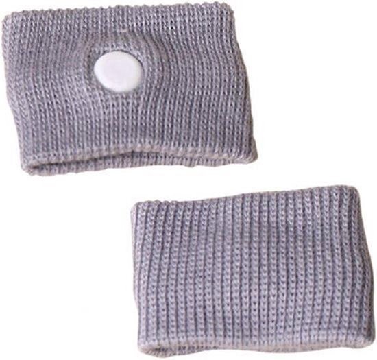 Knaak 2 Stuks Anti-Wagenziek Bandjes - Tegen Misselijkheid - Reizen - Polsbandjes - Grijs van Knaak