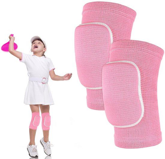 Kniebeschermers voor kinderen, kniebeschermers voor dansen, kinderen, verdikte spons, volleybal, kniebeschermer, anit-Slip, sport, kniebandage voor jeugd meisjes, elastische zachte kniebeschermers van Mooedcoe