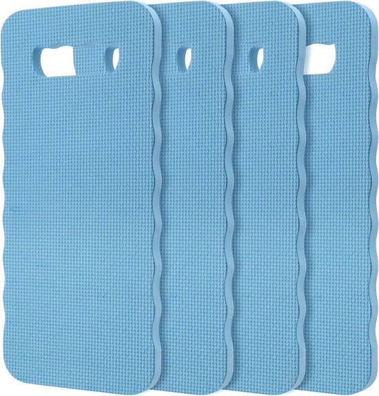 Knielkussen voor tuinieren en werk, set van 4 stuks, 40 x 18 x 2 cm, dik schuim, comfortabel en met handvat van Merkloos	