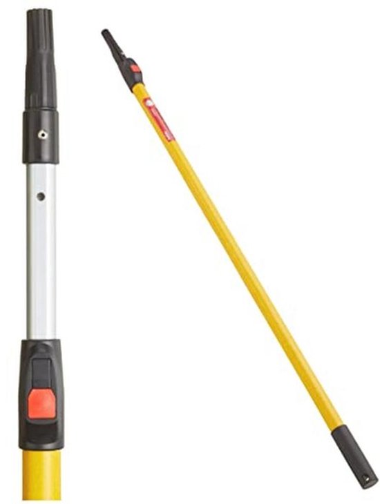 Knopvergrendeling Verlengstang voor Verfroller - 1,2-2,4m Verlengstang van Glasvezel en Aluminium van Merkloos	