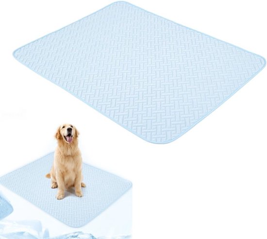 Koelmat voor honden - opvouwbare zelfkoelende mat - herbruikbare hondenijs - zijden koelpads voor kennel, bank, vloer en autostoel van Merkloos	