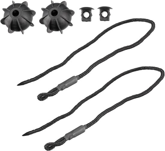 Kofferbakafdekking - bevestigingsband - achterplank - universeel - autohoedenplank - koord - 2 stuks - voor de kofferbak - accessoires - autoonderdelen van Merkloos	