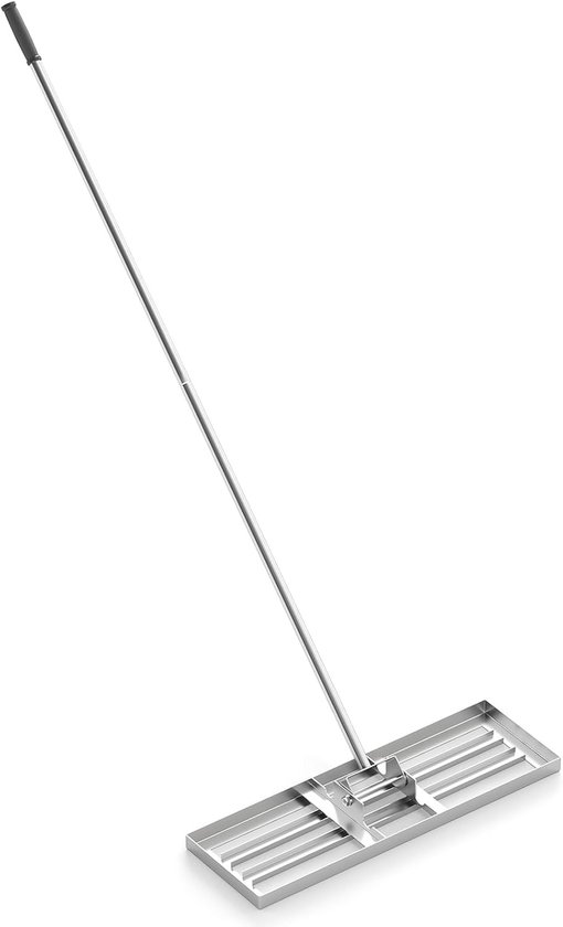 KOMFOTTEU Gazonrakel - Gazonhark - met 170 cm ergonomische handgreep - Nivelleringhark - Nivellering Hark - 75 x 25 cm van Merkloos	