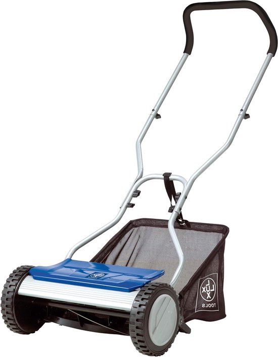 Kooimaaier - Handgrasmaaier Duwmaaier - Gazon Onderhoud - Stille Werking - 38 cm maaibreedte - Blauw