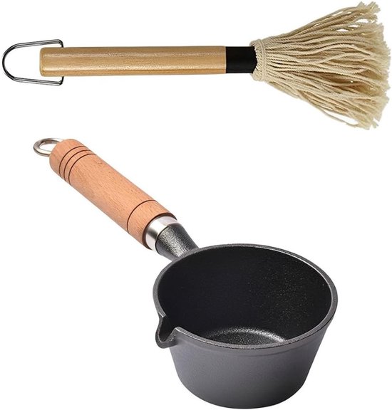 Kookpan en BBQ Basting Borstel Set voor Grillen, Barbecue Accessoires voor Vlees, Perfecte Cadeaus voor Mannen van Merkloos	