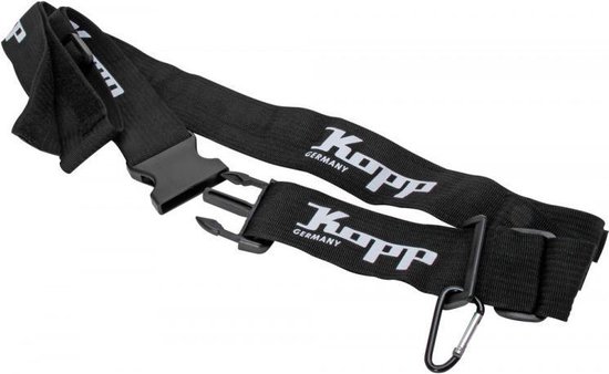 KOPP veiligheidsriem als snoerbeschermer voor verlengsnoer van KOPP