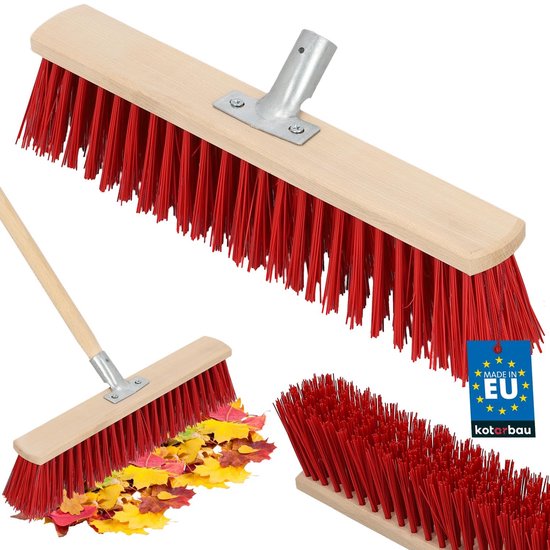 KOTARBAU® Bezemkop, Straatbezem, 43 cm, Veegbezem, Buitenbezem, Harde Nylonborstels, Tuinbezem, Stevige Straatbezem, Harde Bezem voor Buiten, zonder Steel, Hout, PVC van Merkloos	