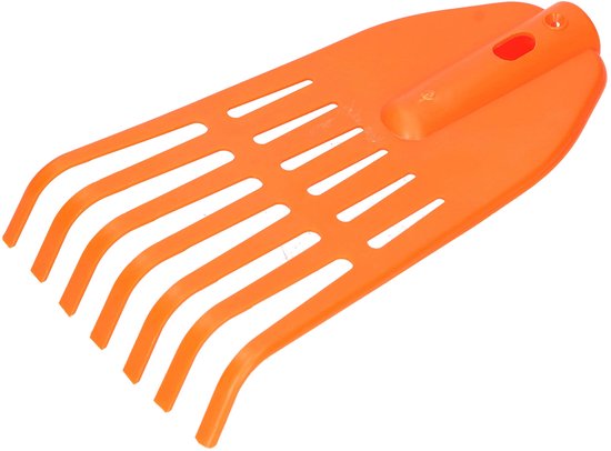 KOTARBAU Bladhark, kunststof, 7 tanden, zonder steel, oranje van KOTARBAU