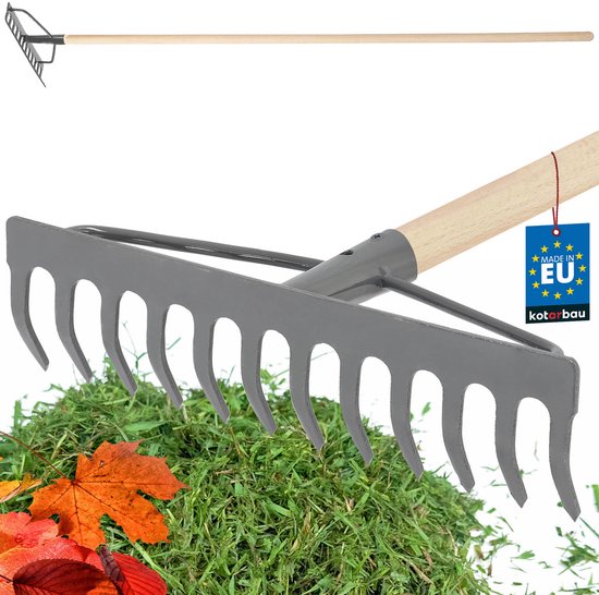 KOTARBAU, Bladhark, Metaal, 31cm, 12 Tanden, Houten Steel van Merkloos	