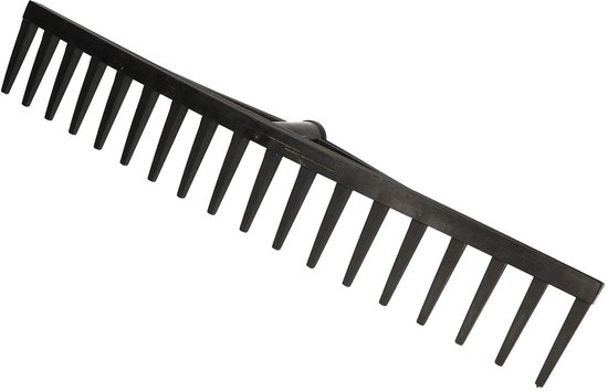 KOTARBAU® Bladhark, Tuinhark, Kunststof, 61 cm, Zwart, 18 Tanden, Bladbezem, Zonder Steel, voor Gras En Heg, Lichtgewicht Hark, Stevige Hark van Merkloos	