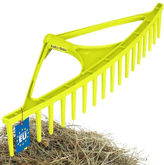 KOTARBAU® Bladhark, Tuinhark, Kunststof, 64 cm, Mintgroen, 18 Tanden, Bladbezem, Zonder Steel, voor Gras En Heg, Lichtgewicht Hark, Stevige Hark van Merkloos	