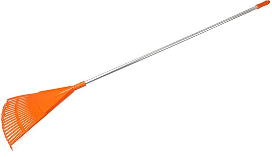 KOTARBAU® Bladhark, Tuinhark van Kunststof, 20 Tanden, Oranje- met Aluminium Steel, Gazonhark, Waaierbezem, Lichtgewicht Hark, Stevige Hark, van Merkloos	