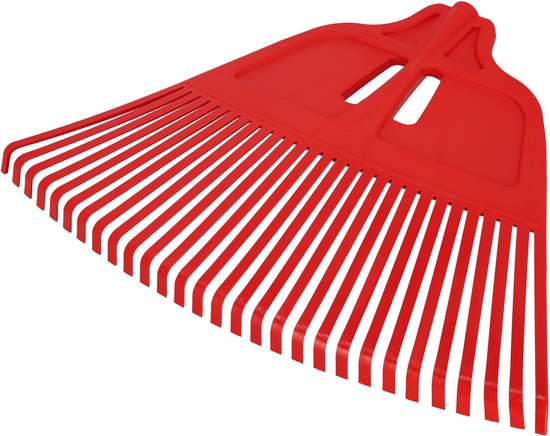KOTARBAU® Bladhark, Tuinhark van Kunststof, 68 cm, Rood, Zonder Steel, Extra-Click, Gazonhark, Waaierbezem, Stevige Hark, Hark voor Gras Tuin Gazon van Merkloos	