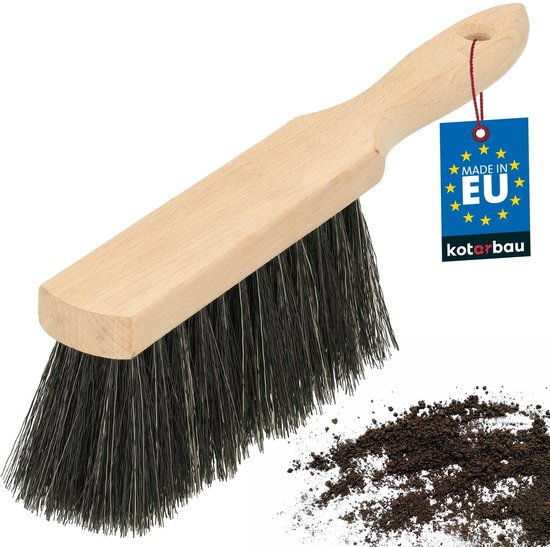 KOTARBAU®, Handveger, 29 cm, Natuurlijke Borstels, Handeger van Hout, Houten Handbezem, Houten Borstel, Camping Handveger, Ergonomische Handgreep van Merkloos	