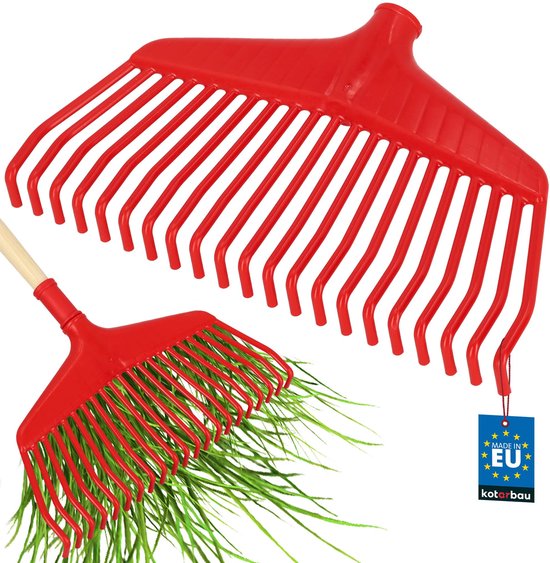 KOTARBAU Hark Met Bladeren, Plastic 38 cm, Zonder Steel, Extra-Click van Merkloos	