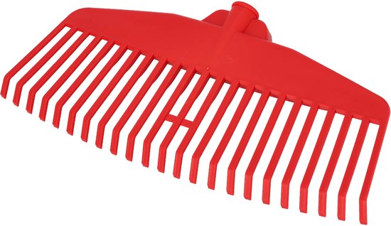 KOTARBAU Hark, Plastic 48 cm, Rood, Zonder Steel, Extra-Click van Merkloos	