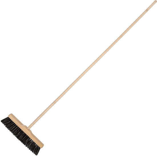 KOTARBAU® Straatbezem met Steel, van Hout, 35 cm, Buitenbezem, Tuinbezem, Bruin, Stevige Straatbezem, Harde bezem, Ergonomisch Ontwerp, voor Binnen en Buiten van Merkloos	