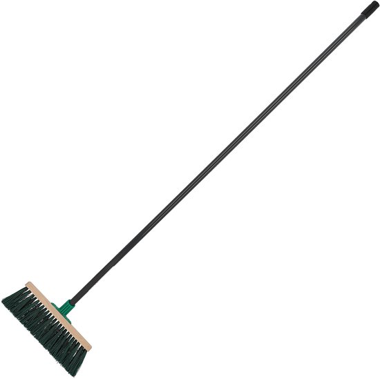 KOTARBAU® Straatbezem, Veegbezem, Tuinbezem, Beukenhout, 30 cm, Groen, Buitenbezem, Harde Veegbezem, Houten Straatbezem, met Metalen Steel