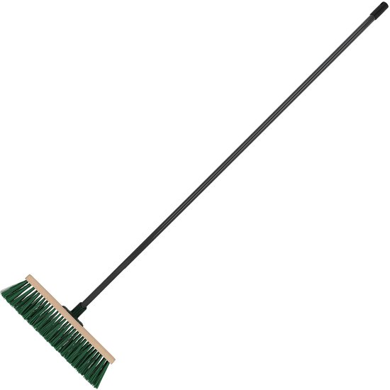 KOTARBAU® Straatbezem, Veegbezem, Tuinbezem, Beukenhout, 40 cm, Groen, Buitenbezem, Harde Veegbezem, Houten Straatbezem, met Metalen Steel van Merkloos	