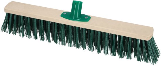 KOTARBAU® Straatbezem, Veegbezem, Tuinbezem, Beukenhout, 50 cm, Groen, Buitenbezem, Harde Veegbezem, Houten Straatbezem, Zonder Steel van Merkloos	