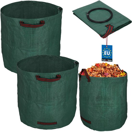 Kotarbau - Tuinafval Bak - 270L Okrugły - Opvouwbaar - Set van 2 van Merkloos	