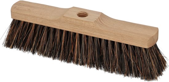 KOTARBAU® Veegbezem, Buitenbezem, Tuinbezem, 27 cm, Straatbezem, Buchenhout PET Kokosvezel, Bruin, Zonder Steel, Buiten, Terras, Werkplaats van KOTARBAU