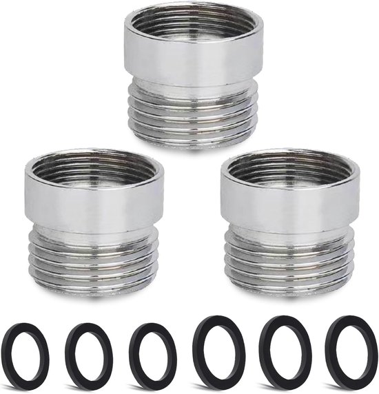 Kraan Adapter Set - 3 stuks M20mm naar M22mm Draad voor Keuken en Tuin van Baluue