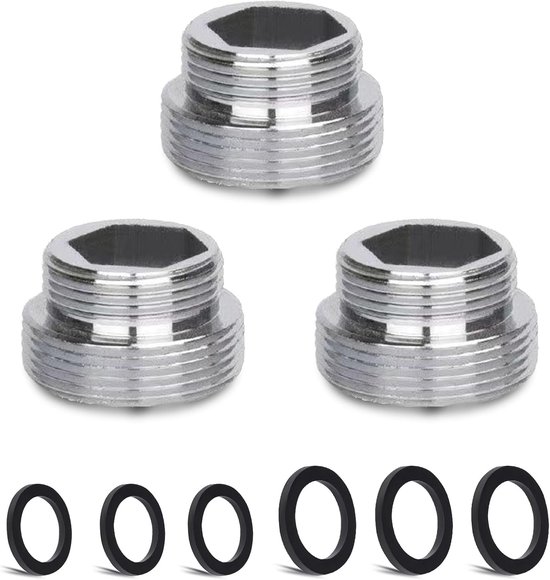 Kraan Adapter Set voor Mannelijke G1/2 naar Mannelijke G3/4 Draad - 3 Stuks van Genebre