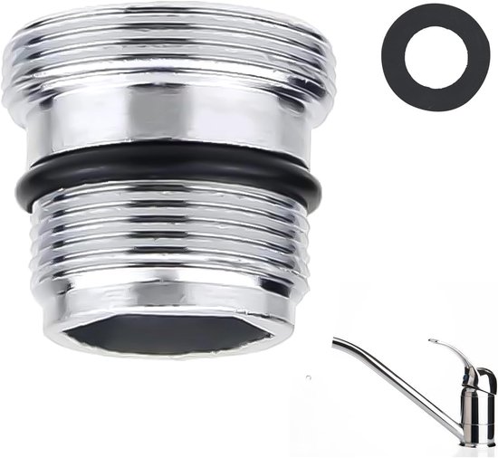 Kraanadapter M18.5 - M22 voor Grohe - Neoperl Tj - Brita-filter - metalen kraanaansluiting voor het aansluiten van ventilatoren op de kraan van Merkloos	