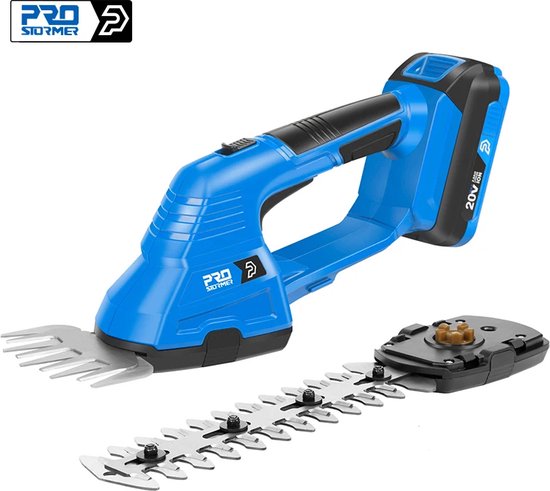 Krachtige 2 In 1 Elektrische Heggenschaar - 2x 24V Batterij - snoeischaar - 2 opzetstukken van VONROC