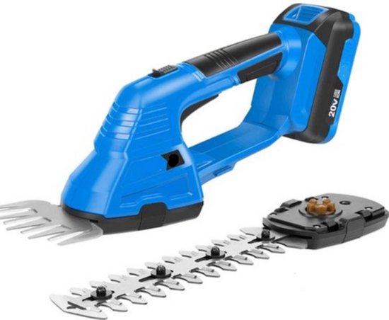 Krachtige 2 In 1 Elektrische Heggenschaar - 2x 24V Batterij - snoeischaar - 2 opzetstukken van Merkloos	