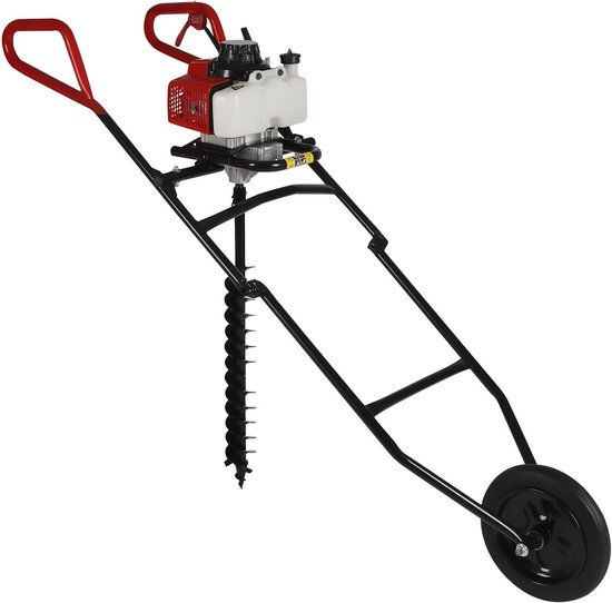 Krachtige 3 PK Grondboor met 63 cc Motor voor Het Boren van Postholes, Ideaal voor Landbouw, Bosbouw en Tuinieren met 80 mm Boor