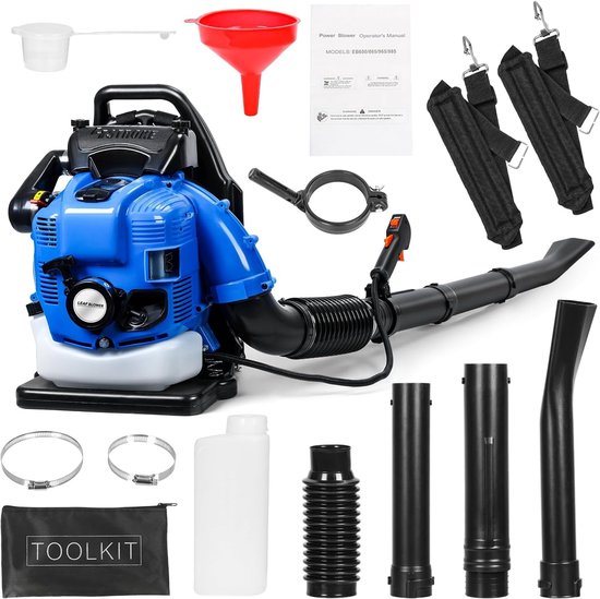 Krachtige 75.6CC Rugzak Bladblazer met 4-Takt Motor voor Tuin en Sneeuw