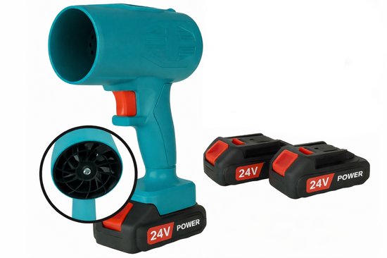 Krachtige Accu Bladblazer 24V – Draadloos, Licht en Betrouwbaar (2x 4.0Ah Accu) - Kunststof koffer van Merkloos	