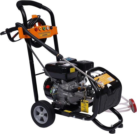 Krachtige Benzine Hogedrukreiniger met 5 Sproeimodi voor Intensieve Reiniging van Merkloos	