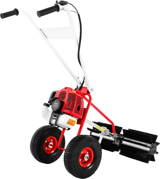 Krachtige Benzine Veegmachine met 60cm Borstel voor Kunstgras en Wegen van Merkloos	