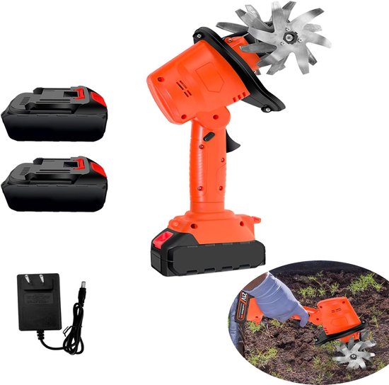 Krachtige Draadloze Tuinsnijder met 21V Accu en 3000 mAh Batterij voor Onkruid en Grondbewerking