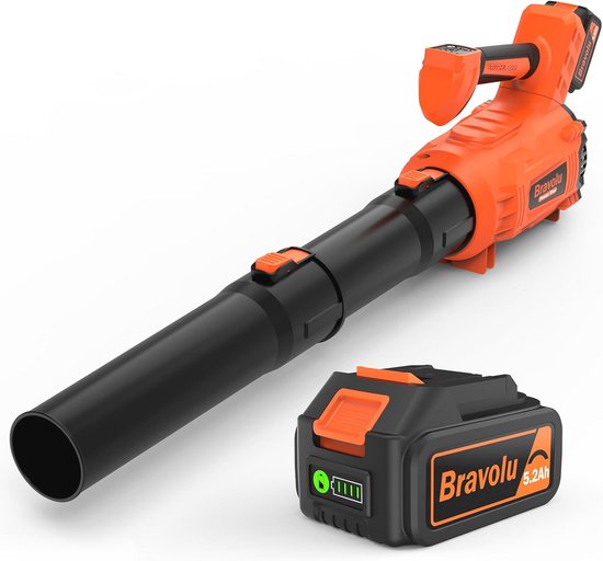 Krachtige elektrische bladblazer met 5200 mAh batterij en Turbo modus