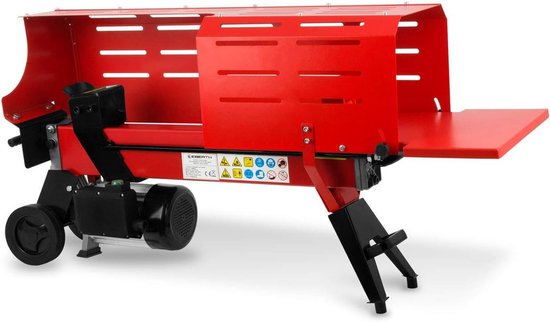 Krachtige Elektrische Houtsplijter 7 Ton - 52 cm Lengte - Compleet met Veiligheidskooi