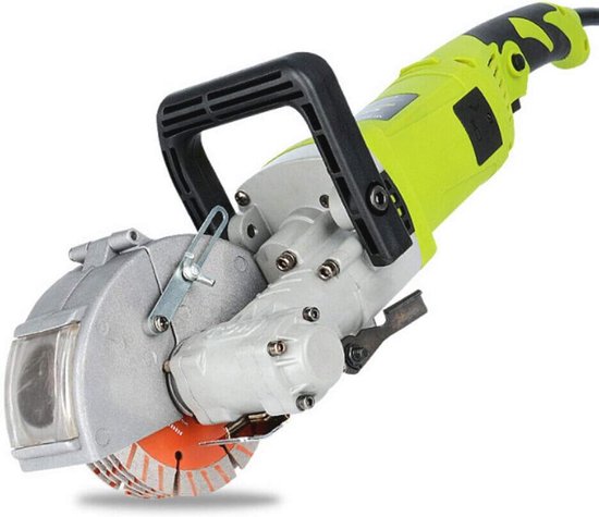 Krachtige Elektrische Sleuffrees met 5 Zaagbladen en Waterpomp - 4000 W, 220 V, Max. Sleufbreedte 33 mm van Merkloos	