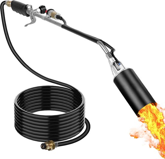 Krachtige Gasbrander 340.000 BTU - Onkruidbrander, Vlammenwerper voor Oprit, Dakbedekking en IJsverwijdering van Merkloos	
