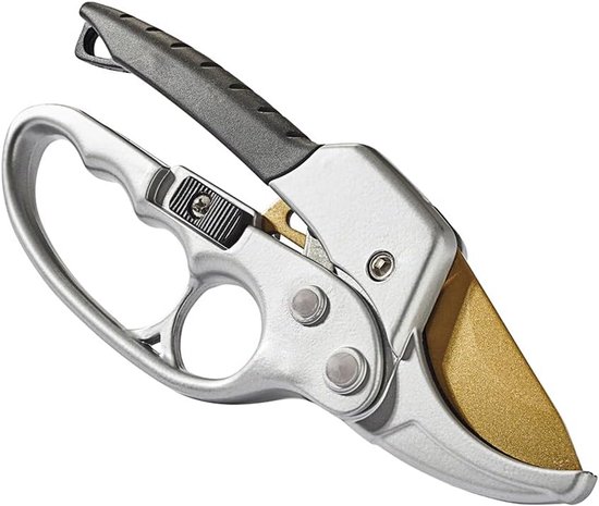 Krachtige Ratelschaar Titanium Gecoat - Snoeischaar voor Takken tot 20mm van Merkloos	