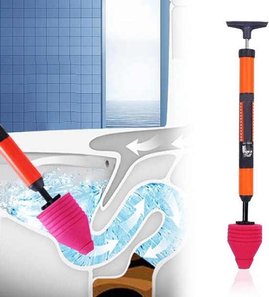 Krachtige Toilet Ontstopper Set voor Snelle Verwijdering van Verstoppingen in Badkamer en Keuken met Hoge Druk en Effectieve Afvoerreiniging